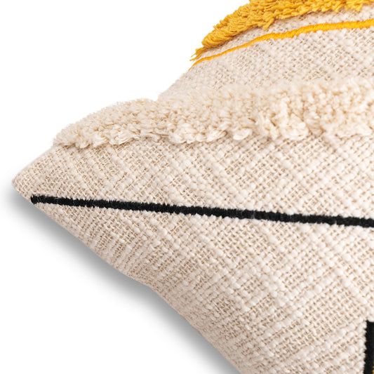 Abstract embroidered Cushion Cover