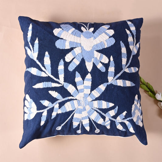 Butterfly Embroidered cushion cover
