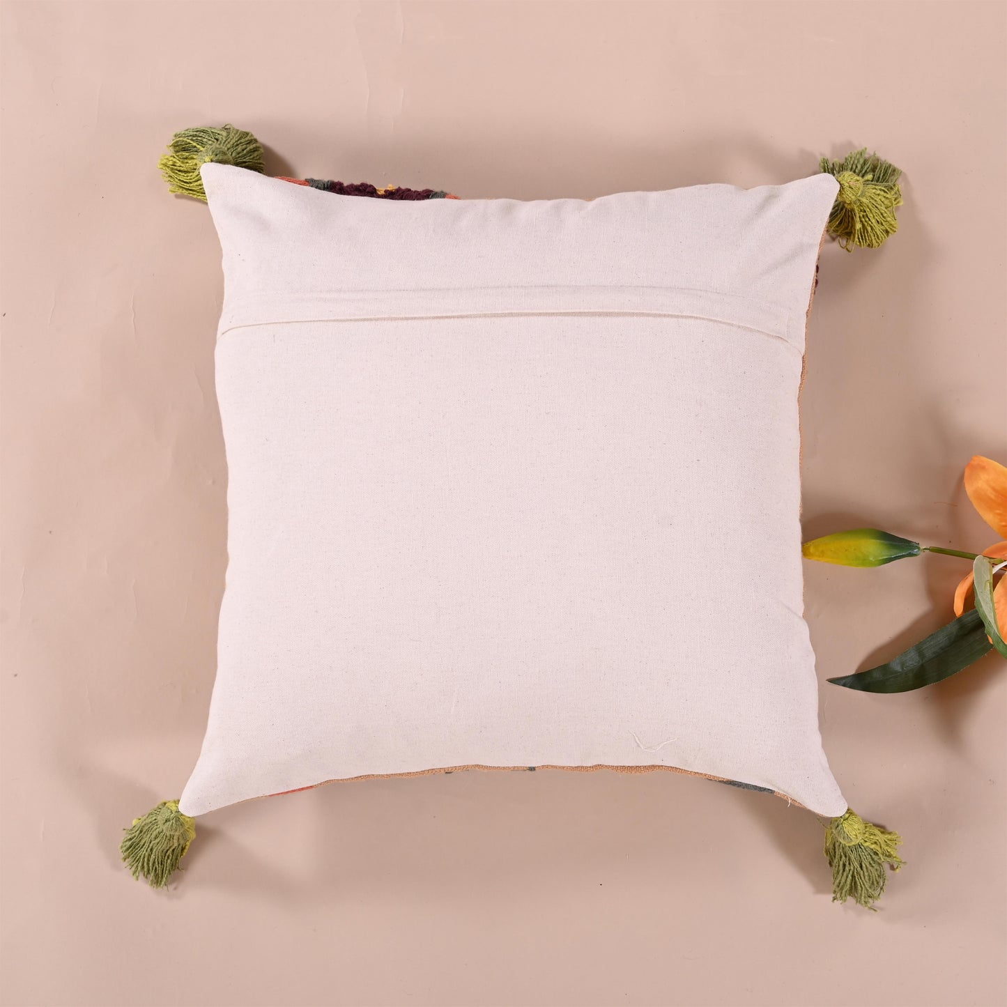 Summery Embroidered cushion cover