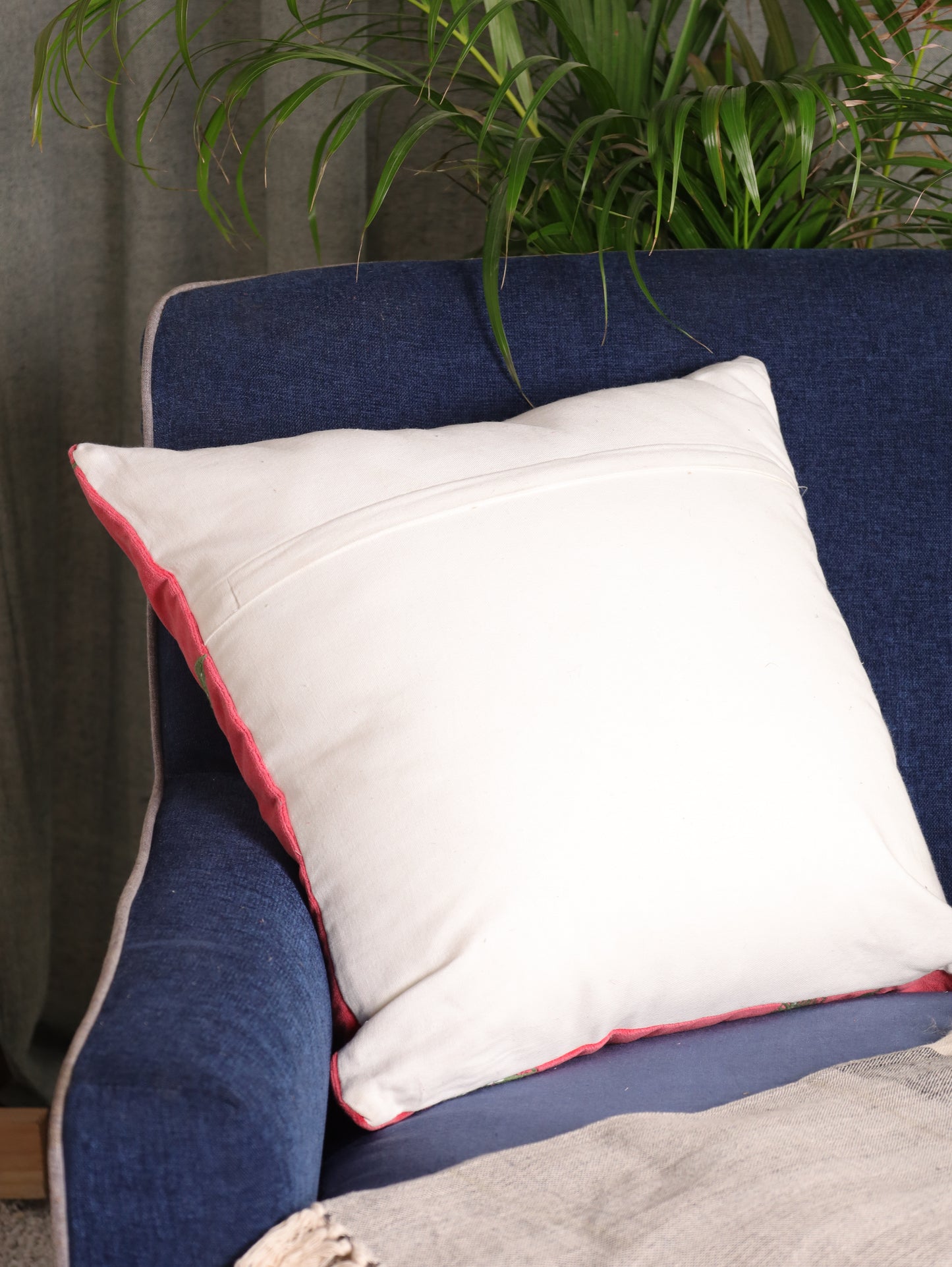 Rose Embroidered cushion cover