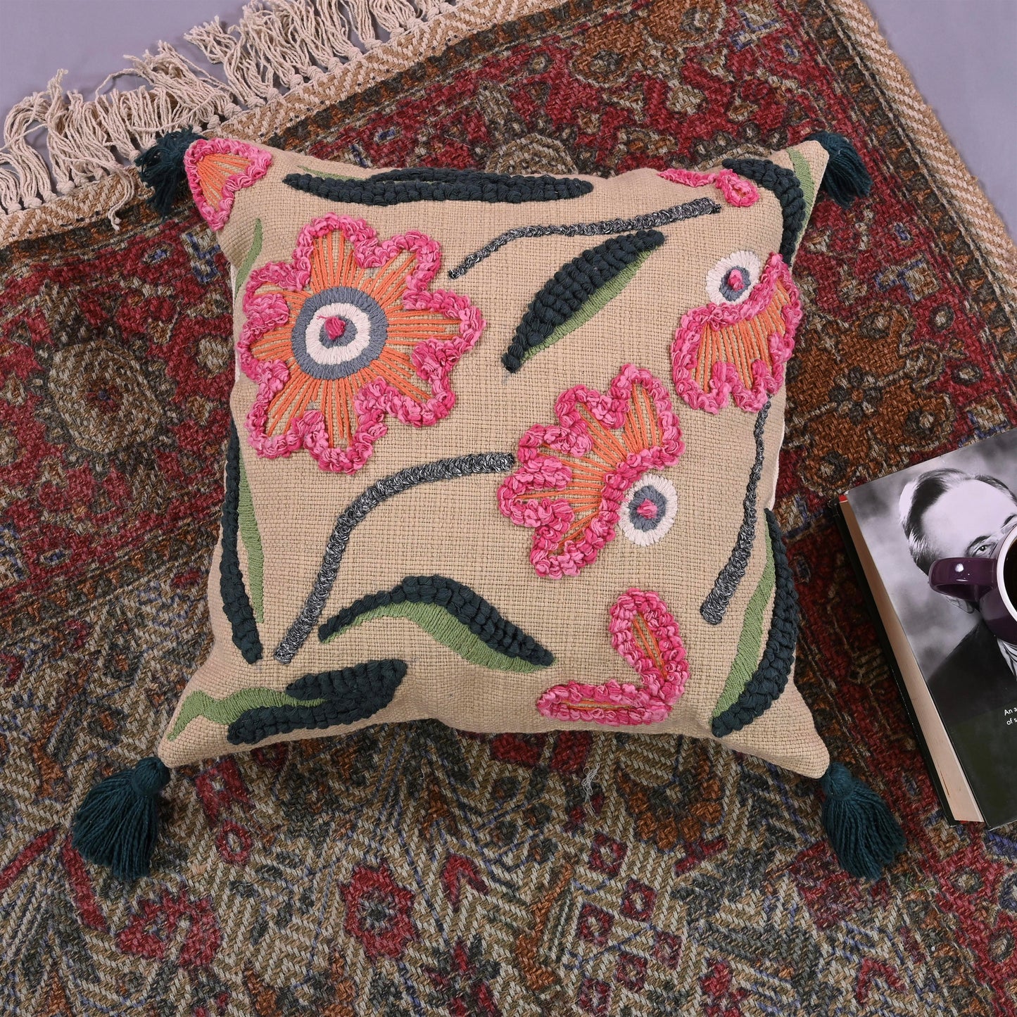 Fine top Embroidered Cushion cover