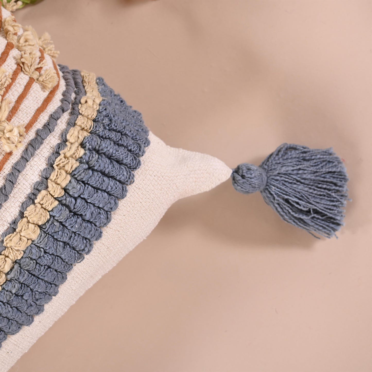 Wavy Embroidered Cushion Cover