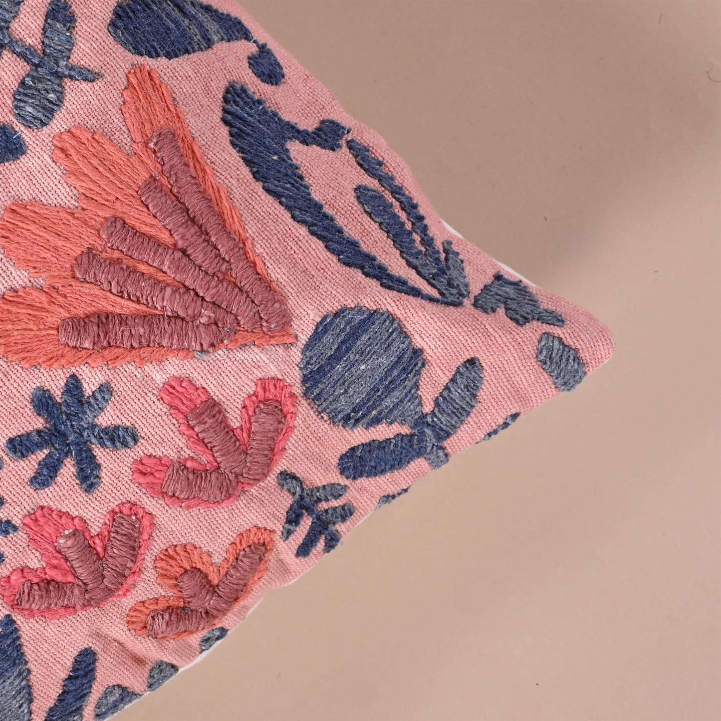 Leaves Embroidered Cushion cover