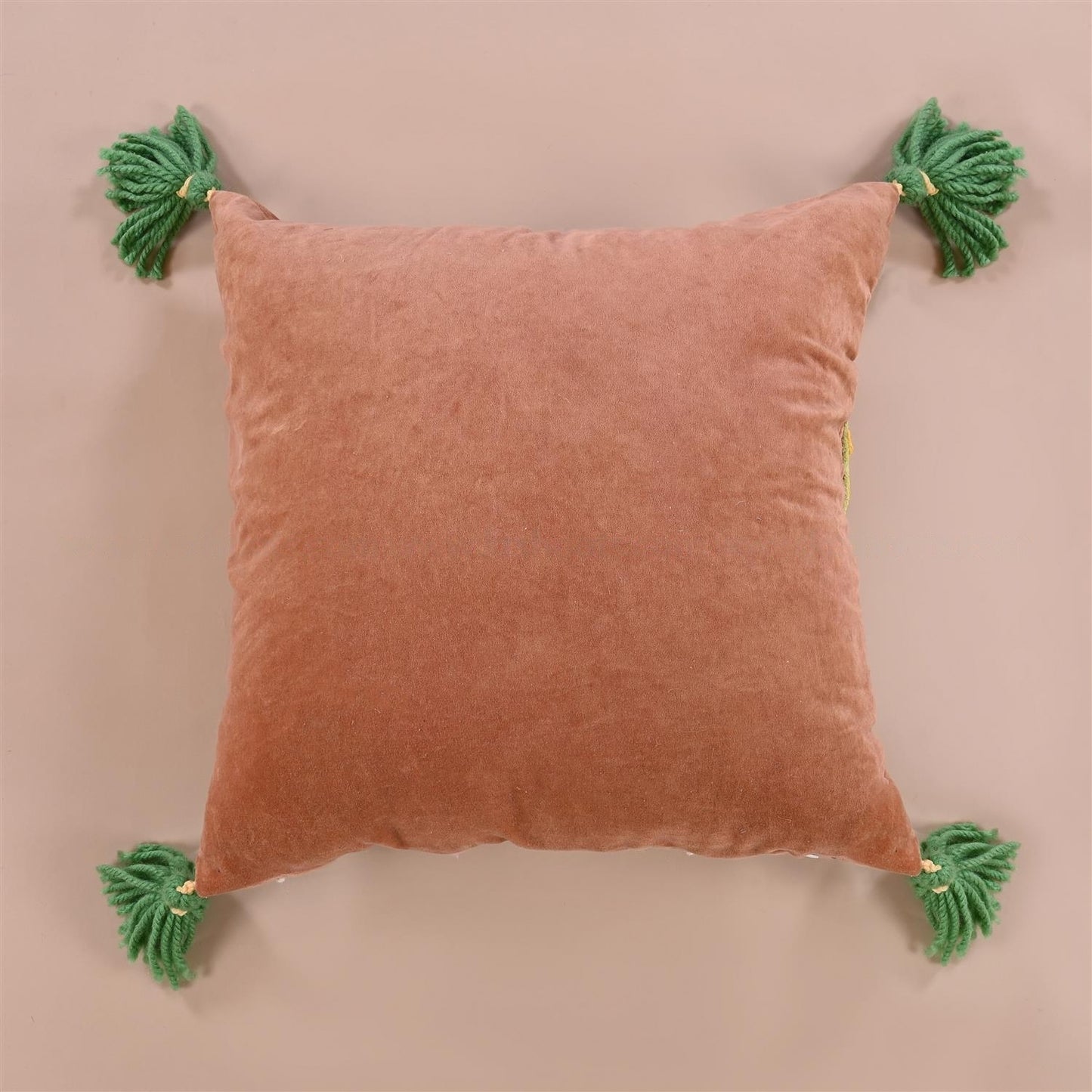 Velvet Embroidered floral cushion cover