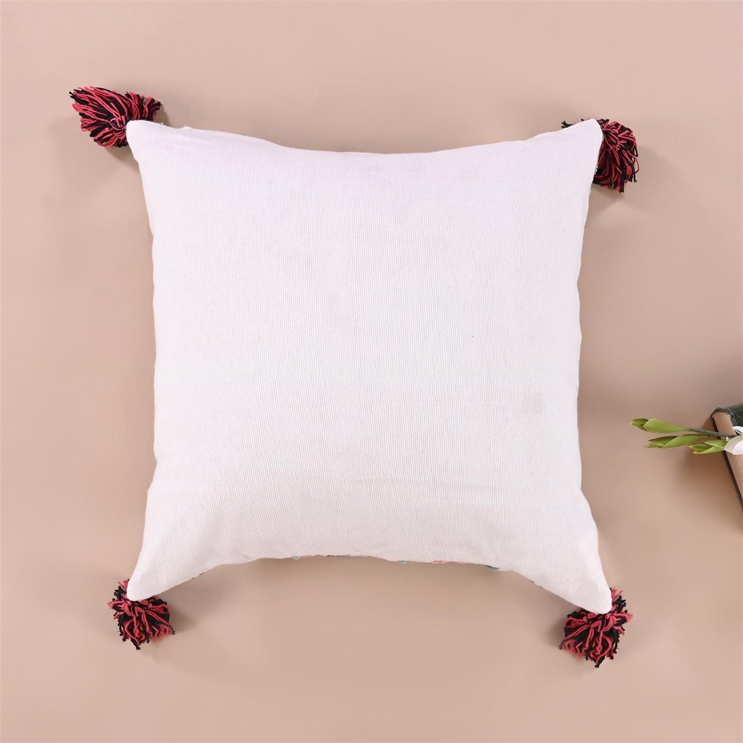 Flowery Embroidered Cushion cover
