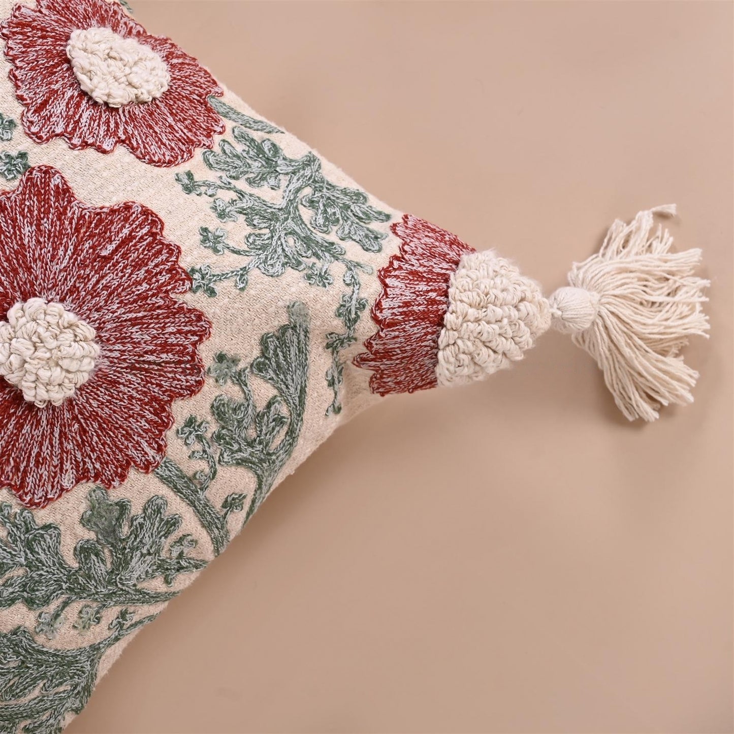 Spring Embroidered cushion cover