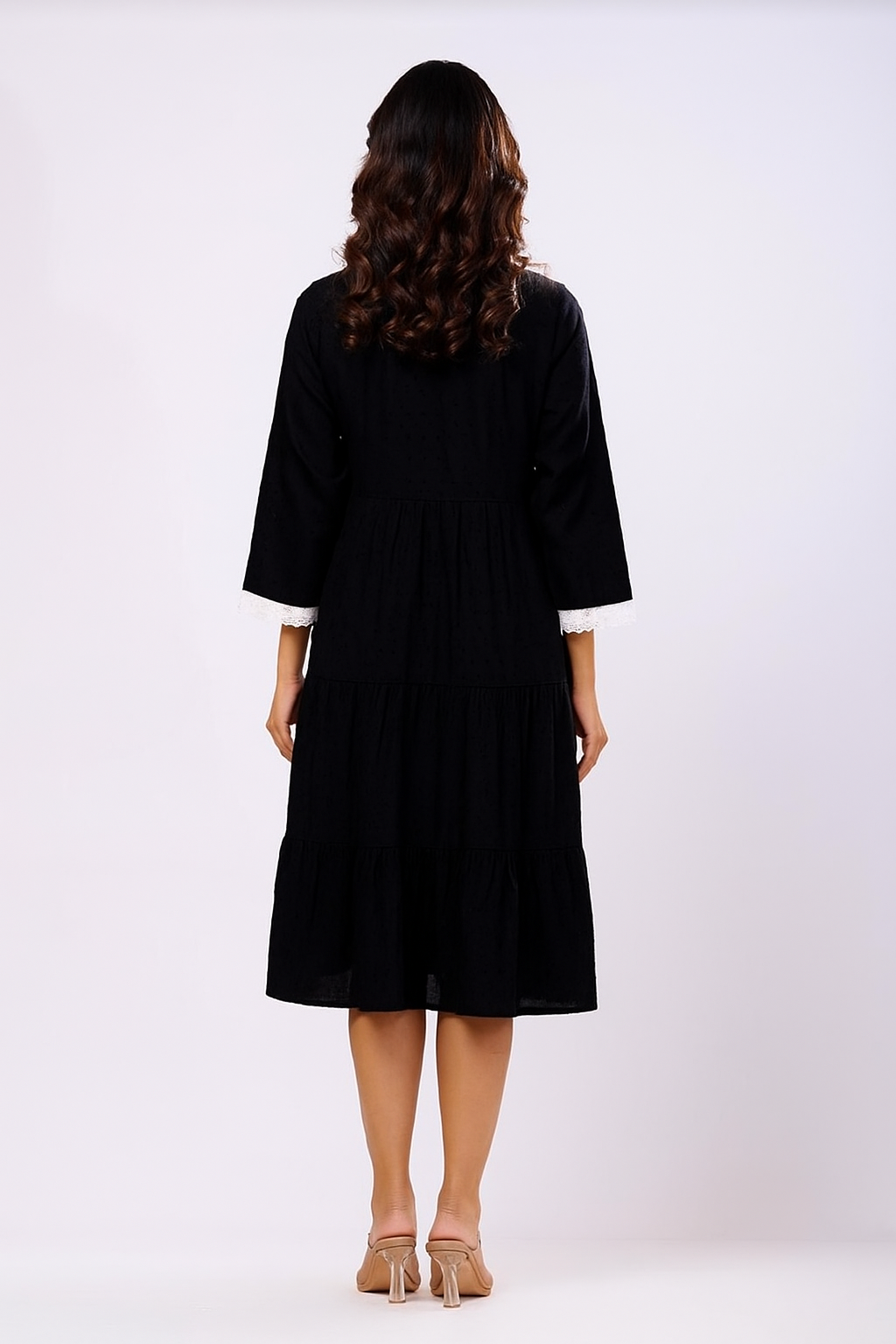 Black elegant Boho  dress