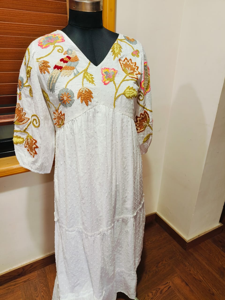 Boho embroidery short  dress