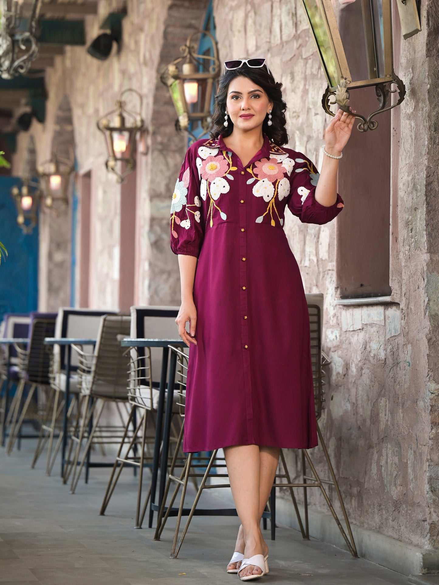 Boho embroidery dress